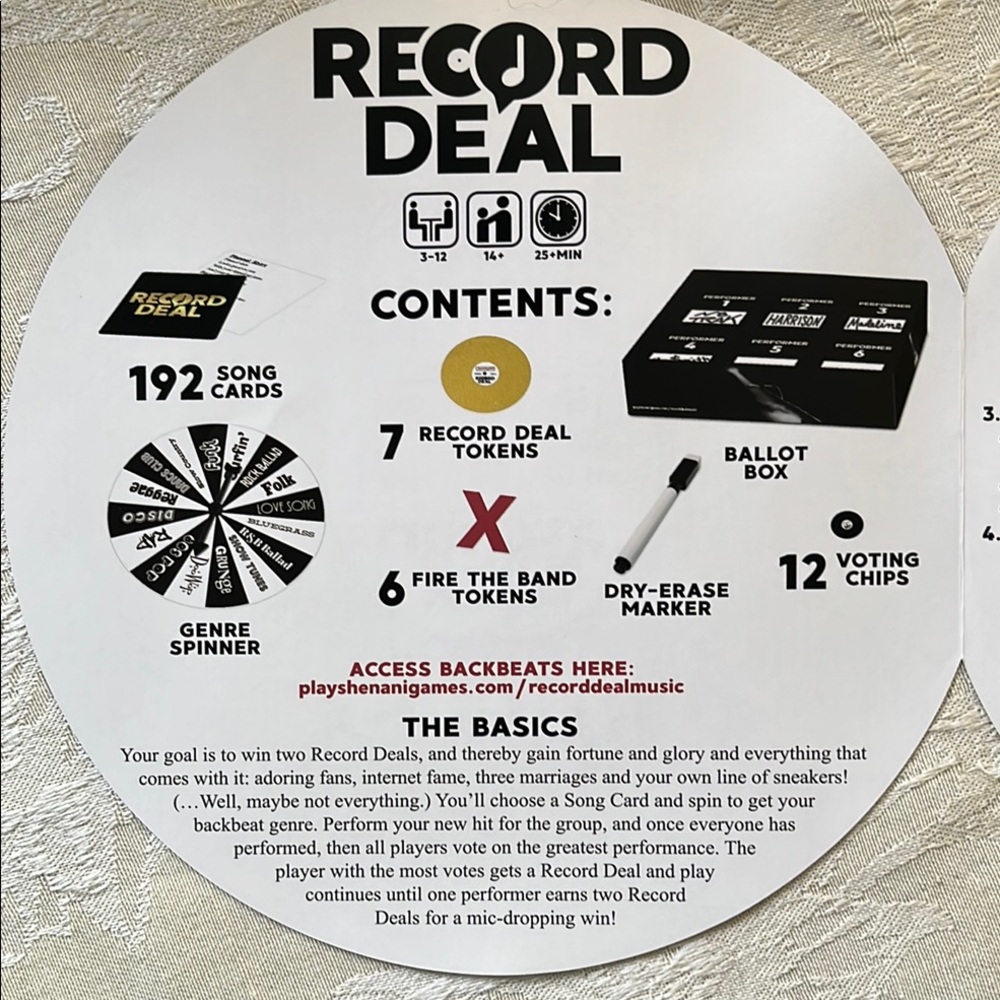 Record Deal Board Game by Shenanigames -Singing Party - Picture 7 of 12